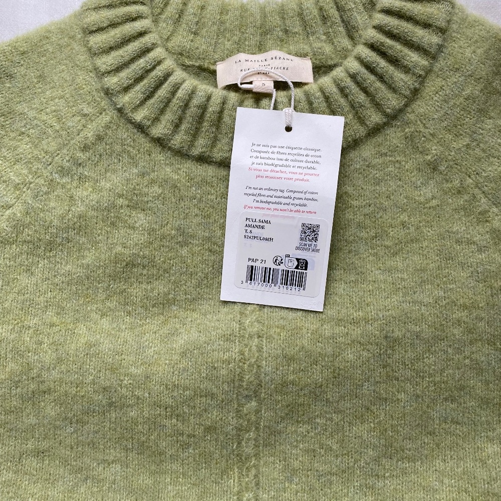 Sezane Sama Jumper 'Pistachio' NWT